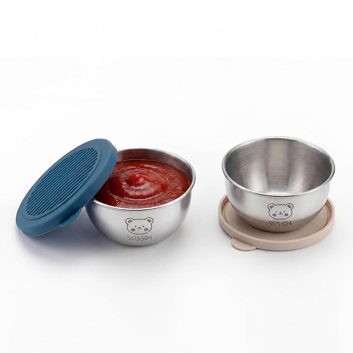 Anmok Stainless Steel Baby Bowl with Silicone Lid, 1 Pc | Food Grade 304 Steel Feeding Bowl for Babies & Toddlers | BPAFree, Le
