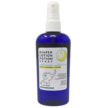 MoonDance Soaps Diaper Lotion Potion Cleansing Spray, 4 Oz Tea Tree & Lavender, Natural No-Rinse Cleanser and Moisturizer for Ba