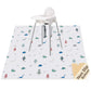WOMUMON 51    Baby Splat Mat for Under High Chair/Arts/Crafts, Washable Waterproof Anti-Slip Floor Splash Mat, Portable Wipeable