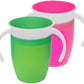 Munchkin Miracle 360 Trainer Cup, Pink/Green, 7 Ounce, 2 Count
