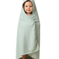 Creeva Cuddle Baby/Kids Hooded Bath Towel In Pastel Green  Soft Bamboo Cotton With Cute Cartoon Face & 3D Ears 100% Bamboo Cott