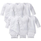 Gerber Unisex Baby Multi-Pack Long-Sleeve Onesies Bodysuit Mitten Cuff Sizes 6-Pack White 24 Months