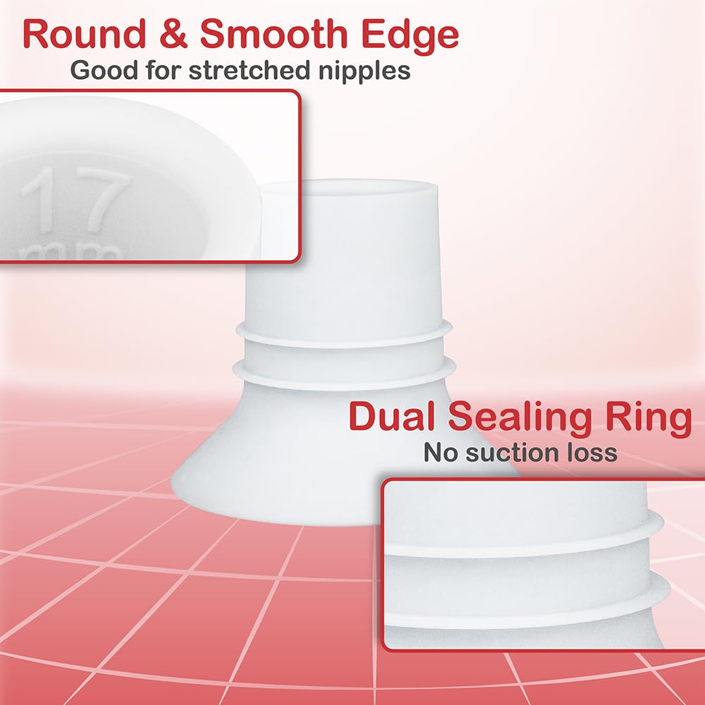 Nenesupply 17Mm Flange Insert Compatible With Elvie Flange Pump Parts Elvie Stride Flange Momcozy Medela Flange Spectra Willow R