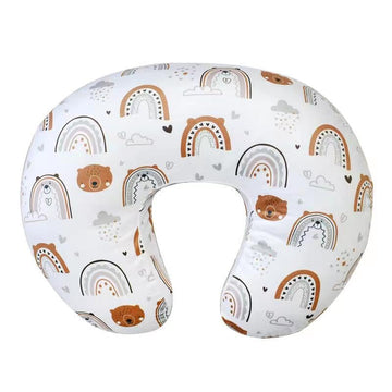 Ievolve Minky Nursing Pillow Cover Breast Feeding Pillow Cover Slipcover U Shape For Baby Boy Girl,Cover Only(Rainbowbear)