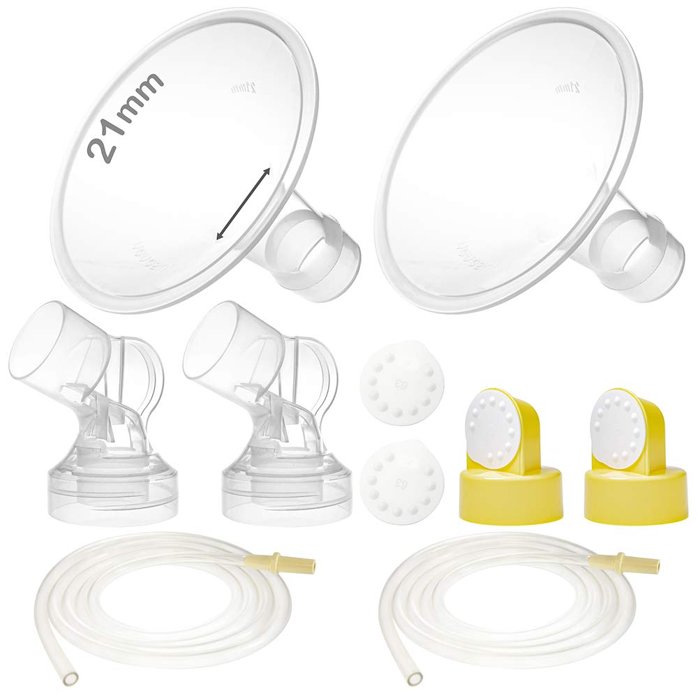 Nenesupply Pump Parts with 21mm Flanges Compatible with Medela Pump in Style Parts Accessories Breast Pump Not Original Medela P