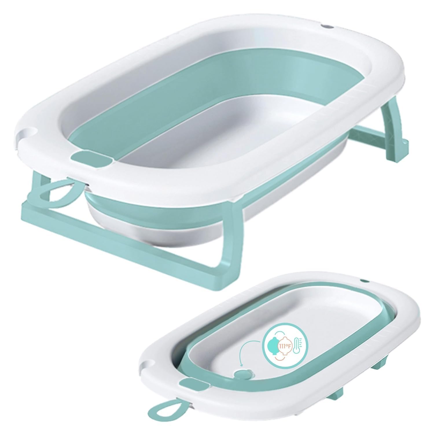 Lulyboo Collapsible Baby Bathtub - Lightweight Newborn Bathtub - Easy To Store Baby Tub For 0 To 12 Months - Foldable Toddler In
