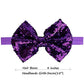 Cellelection 15Pcs Baby Girls Headbands 4'' Big Boutique Bling Sparkly Glitter Sequin Hair Bows Headband Elastic Hair Bands Hair