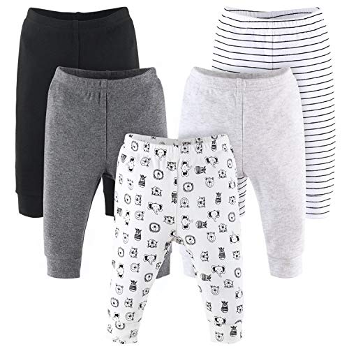 The Peanutshell Baby Pants Set, Newborn To 24 Month Sizes, Black, Grey, & Safari Animals (As1, Age, 18_Months)