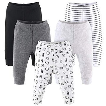The Peanutshell Baby Pants Set, Newborn To 24 Month Sizes, Black, Grey, & Safari Animals (As1, Age, 18_Months)