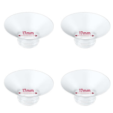 IVARONAL Flange Insert 4PCS 17mm Compatible with Momcozy M9/M6/M5/S12 Pro/V1 Pro/V2 pro, Spectra/Medela/Elvie/NCVI/TSRETE/eufy/L