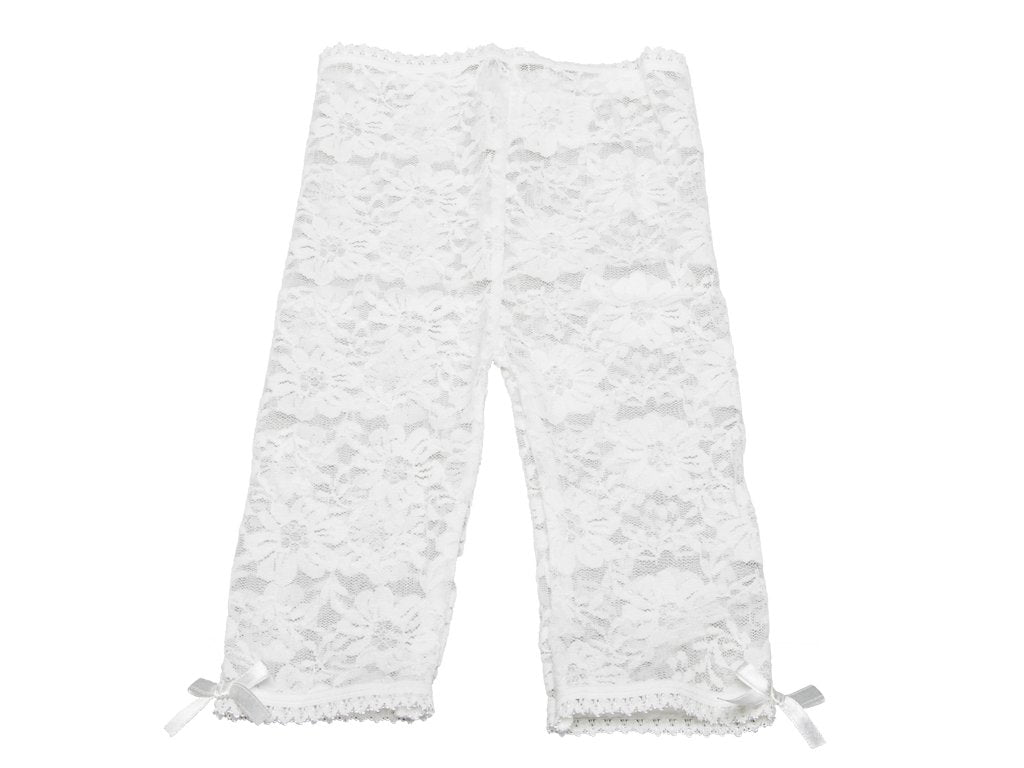 Baby Emporio-Baby & Toddler Girl Lace Leggings-Satin Bows-Gift Bag-12-24M Cream