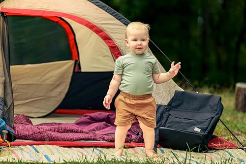 Carhartt Baby Short-Sleeve Pocket Bodysuit, Tea Green, 3M
