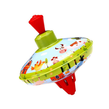 1Pcs Toddler Traditional Spin Tops Traditional Iron Spinning Tops Toys For Girl Boy Educational Kindergarten Toys Party Favors
