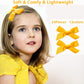 Yxiang 24Pcs/12Pairs Baby Girls Hair Clips 4Inches Velvet Hair Bows Solid Color Fully Lined Non Slip Barrettes Hair Accessories
