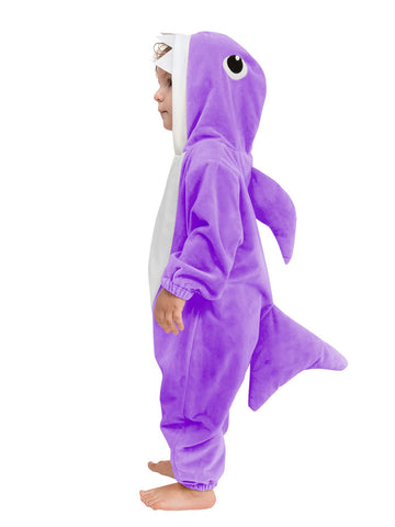 Hsctek Baby Shark Costume, Baby Shark Infant Costume For Boys Girls, Baby Halloween Costume For Toddler Newborn Purple, 6-9Month