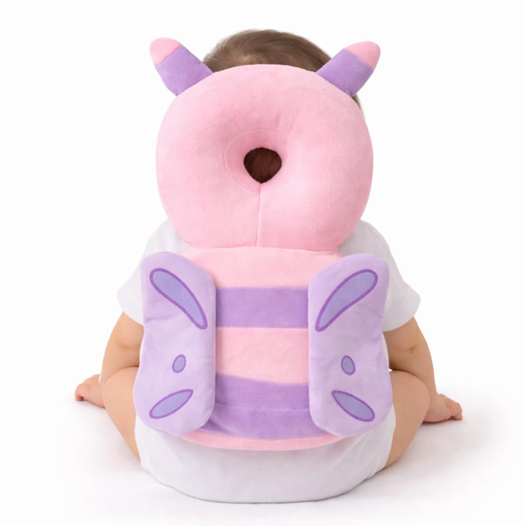 Shark Doo Doo Baby Head Protector Cushion For 624 Months | Soft Plush Safety Backpack For Toddlers | Adjustable Straps, AntiFa