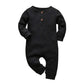 Eghunooy Baby Boy Girl Solid Color One Piece Romper Jumpsuit Outfits Clothes (12-18 Months) Black
