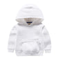 Ding-Dong Baby Toddler Kid Boy Girl Solid Casual Pocket Hoodie Sweatershirt Pullover(White,2T)