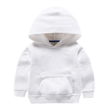 Ding-Dong Baby Toddler Kid Boy Girl Solid Casual Pocket Hoodie Sweatershirt Pullover(White,2T)