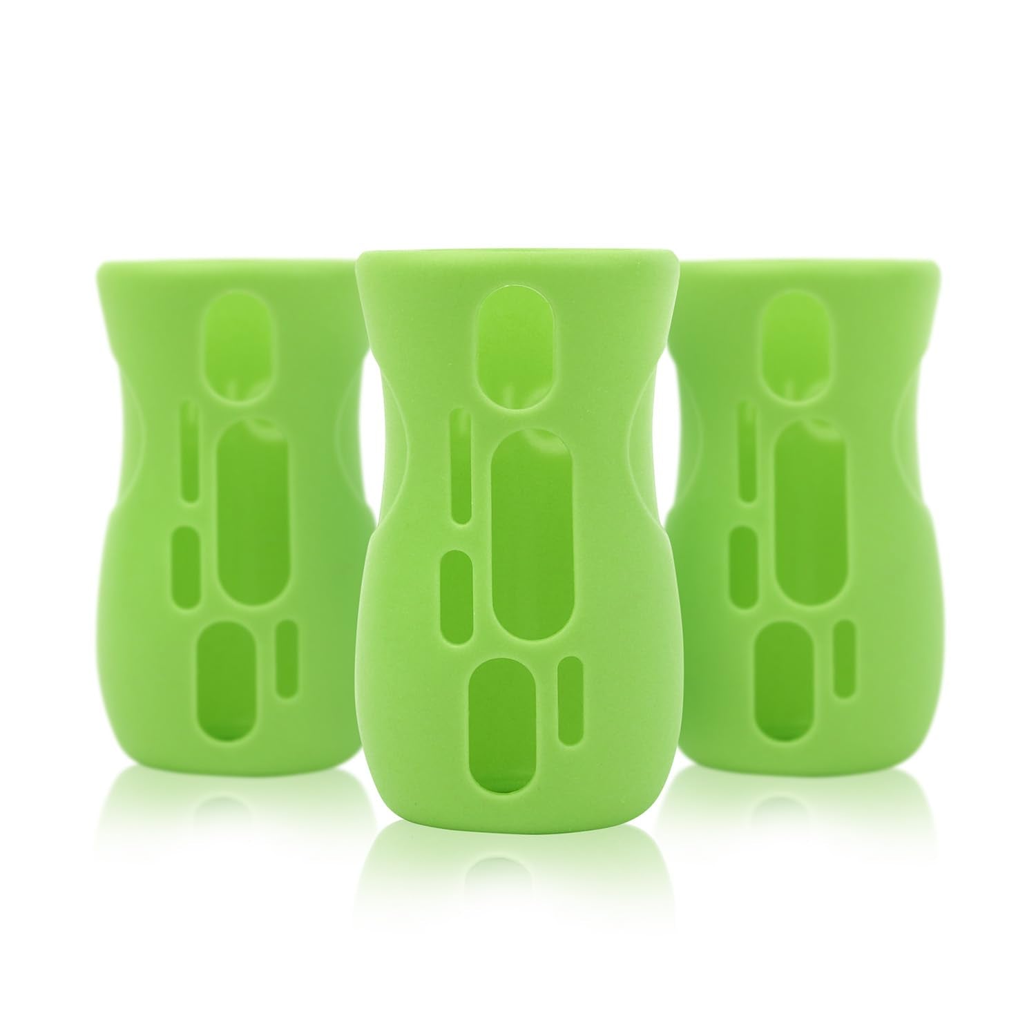 Olababy Silicone Sleeve For Avent Natural Glass Bottles (Pack Of 3) (8 Oz, Green)