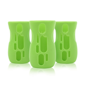 Olababy Silicone Sleeve For Avent Natural Glass Bottles (Pack Of 3) (8 Oz, Green)