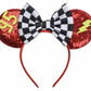 Clgift Iridescent Minnie Ears, Pick Your Color: Silver, Gold, Blue, Rainbow Sparkle, Classic Red Sequin (Cars)