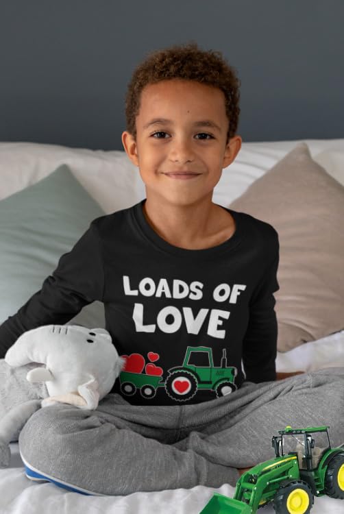 Loads Of Love Boys Valentines Day Shirt Toddler Valentine Long Sleeve Shirts 2T Black