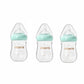 Glass Baby Bottles, Anti Colic Breastfeeding Bottle With Natural Response Nipple For Newborn Preemie 0+ Month, Bpa Free, Wide Ne