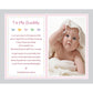 Baby Girl To Daddy Gift For Christmas Or Birthday, 8X10 Print Personalized With Name And Photo