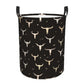 Pevtufa Cow Skulls Foldable Laundry Basket Organizer,Fabric Clothes Toy Storage Basket Nursery Hamper Storage Bin For Household 