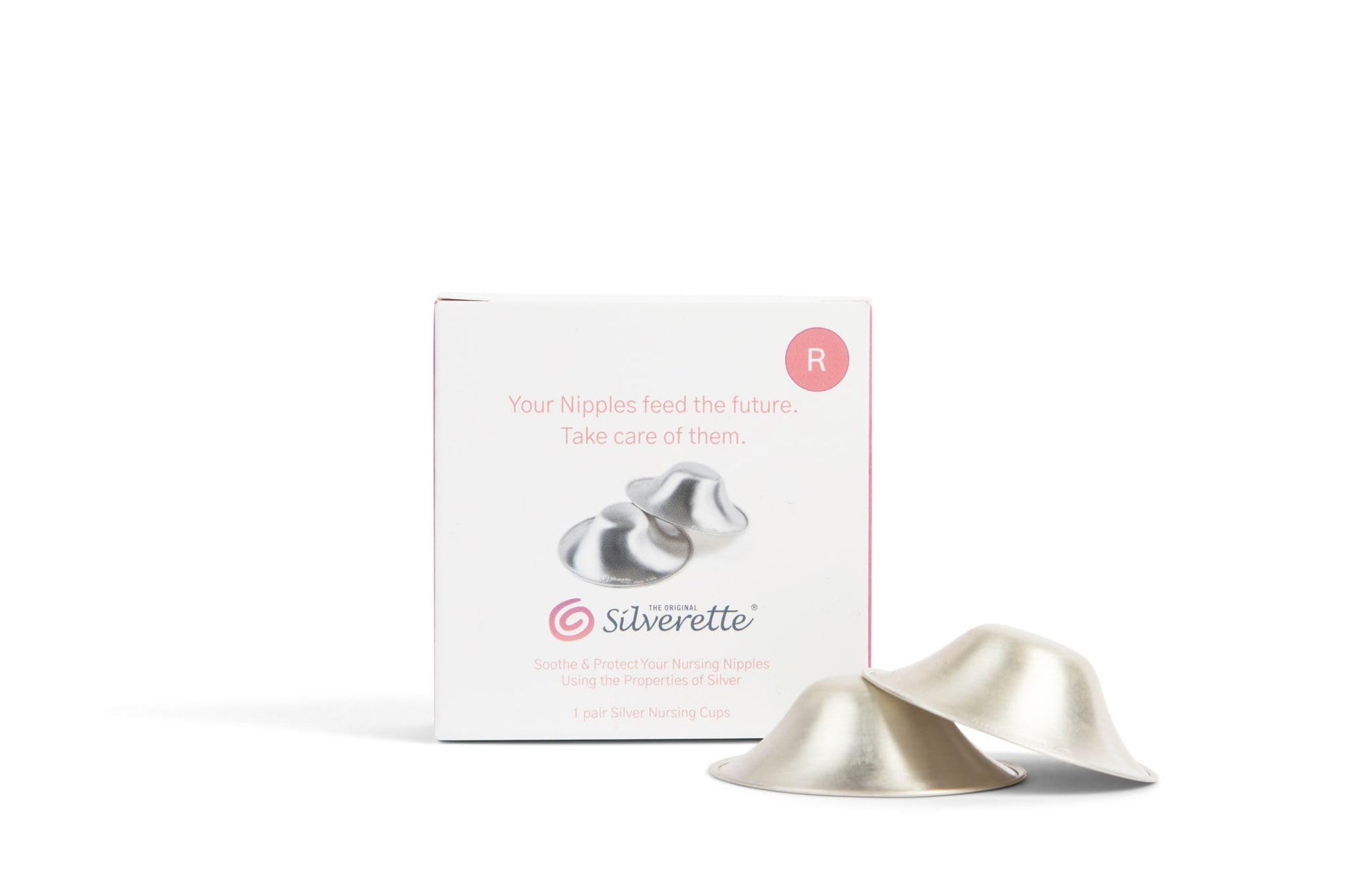 Silverette The Original Silver Nursing Cups, Silverettes Metal Nipple Covers For Breastfeeding, Nursing Shield, 925 Silver Nippl