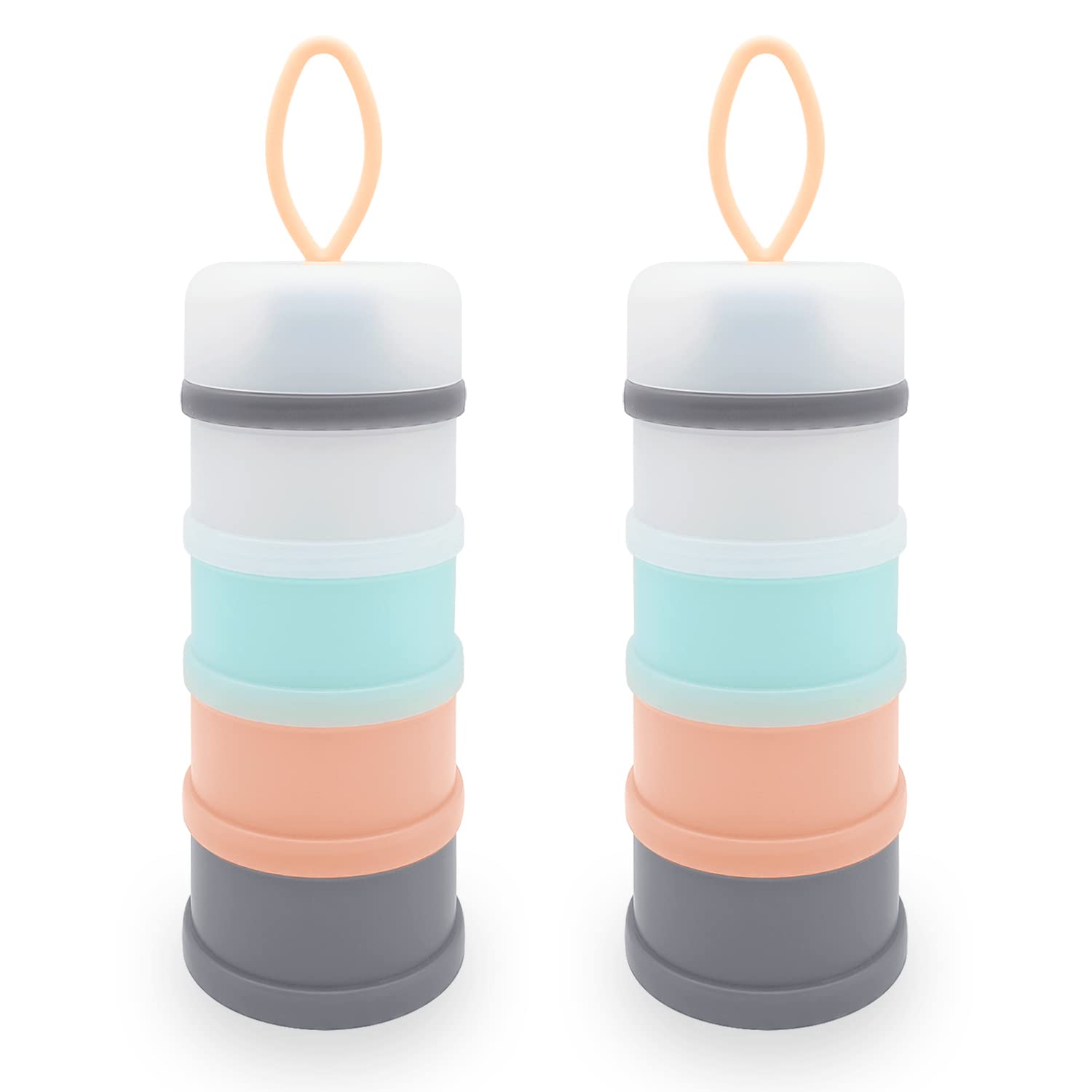 Ladiso Baby Formula Dispenser, Formula Container, Portable Milk Powder Container, Non-Spill Stackable Baby Snack Storage Contain