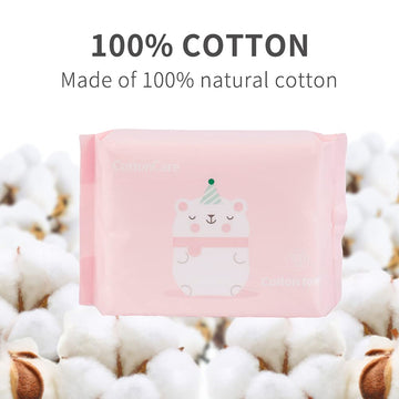Cottoncare Baby Dry Wipe,100% Cotton,Dry Wipe Cotton Tissues,Baby Sensitive Skin,Taking Care Of Baby Skin,7.9 X 4.7 In 6-Pack (6