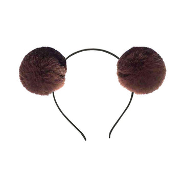 Pom Pom Headband Head Hoop Animal Style Cute Fluffy Hairband For Halloween Costume (G)