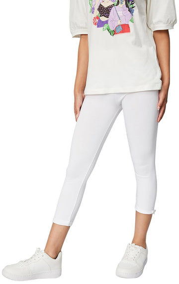 Max Girls Solid 3/4th Length Leggings_M23ELG10WHITE_910Y White