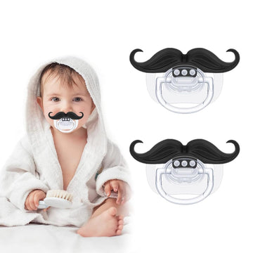Funny Baby Pacifiers,Mustache Pacifiers 0-18 Months For Babies,Mustache Binky,Gift For Newborns,Infants,Toddlers,Baby Boys,Bpa F