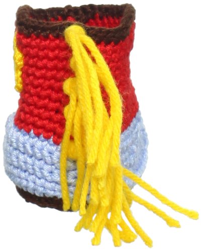 Jefferies Socks Baby-Boys Newborn Cowboy Boot Bootie, Red, Newborn