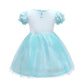 Dressy Daisy Ice Princess Tulle Dress For Toddler Girls Halloween Fancy Party Costume Summer Outfits Size 4T Blue, Style 23