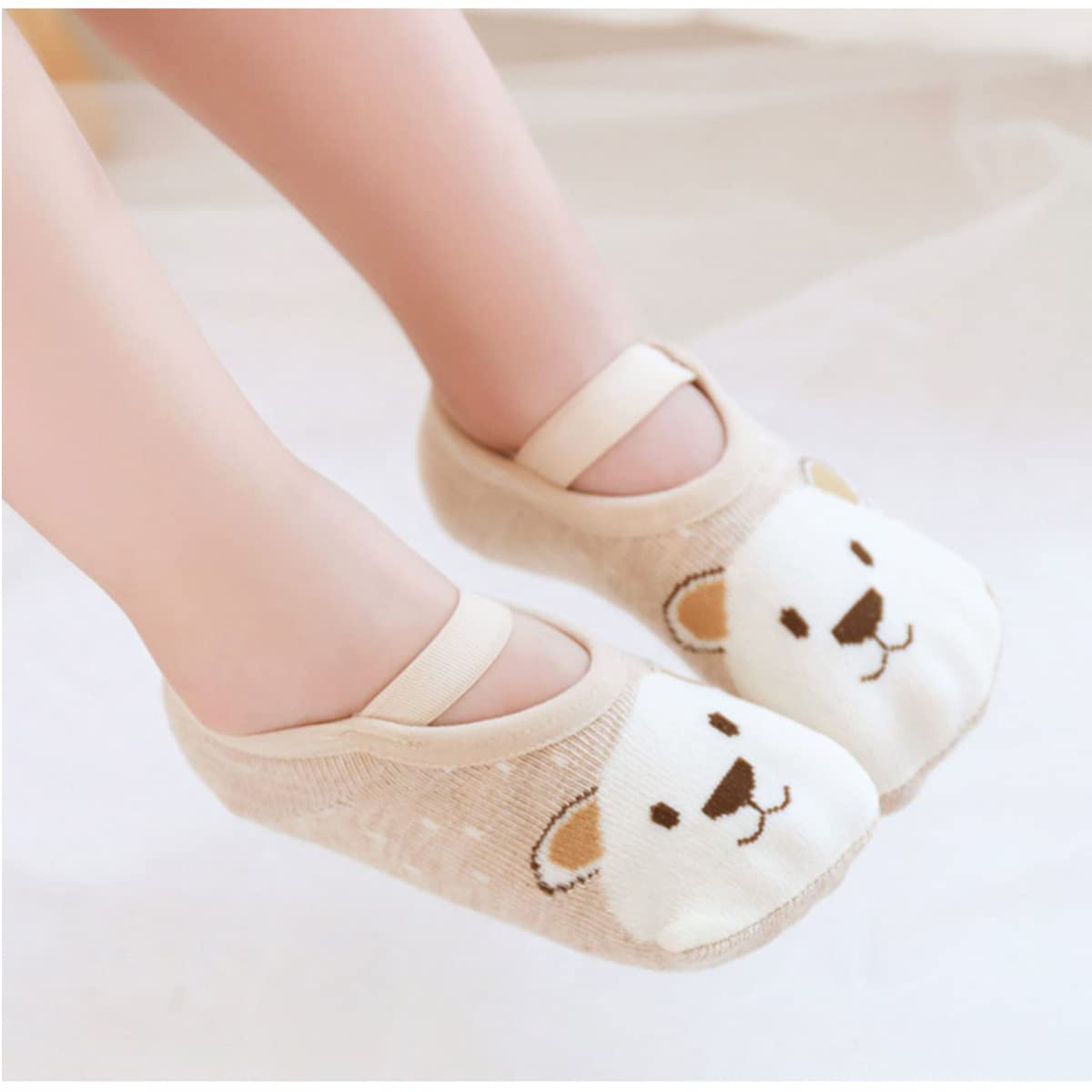 Yenzat Baby Toddler Anti Slip Non Skid Socks With Grip For Infant Girls Slippers 12-36 Months 6 Pairs