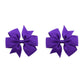 3 Inches Boutique Grosgrain Ribbon Pinwheel Hair Bows for Baby Girls, Toddler Bows Hair Clip Birthday Gifts In Pair (purple)