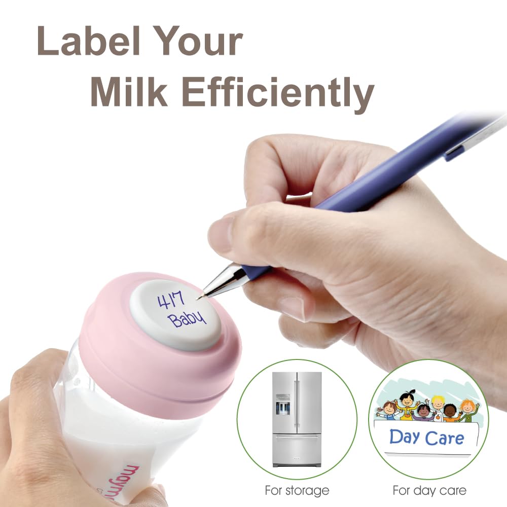 Maymom Wide-Mouth Milk Collection Storage And Feeding Bottle With Nipple, Pink Dome Cap, Bottle Top, Sureseal Sealing Disk; Comp