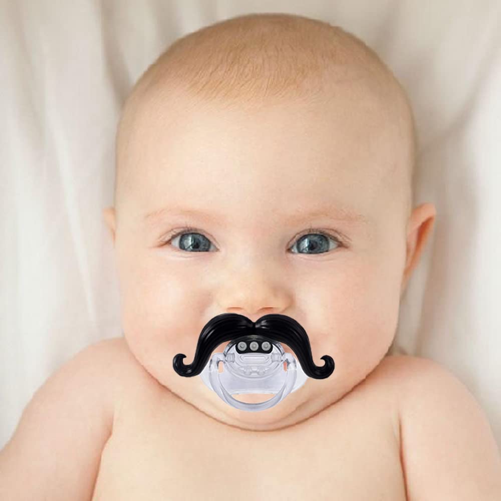 Mustache Pcifiers For Babies 0-6 Months, Newborn Mustache Pacifier,Pacifier With Mustacheteeth Binky,Gift Pacifiers For Boys And