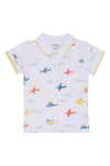 Pantaloons Baby Boys AllOver Printed Half Sleeve Polo Tshirt