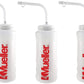 MUELLER Quart Bottle w/Straw, Natural Color w/Red Letters (3 Pack)
