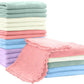 Mixcool 20 Pack 10X10 Inches Microfiber Coral Fleece Baby Washcloths,Extra Absorbent,Soft Wash Clothes,Bath Face Towel For Newbo