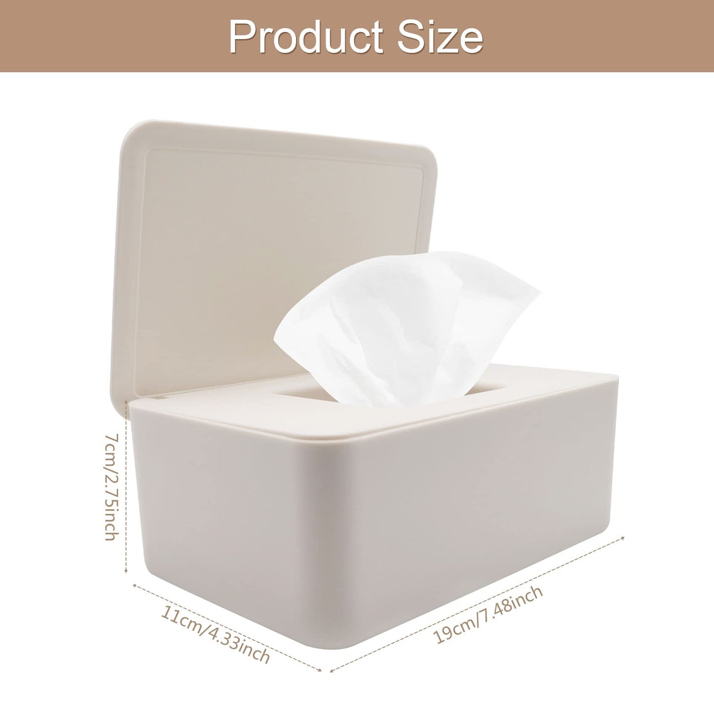 Diaper Wipes Dispenser Baby Wipes Case,Abnaok Baby Wipe Holder Keeps Wipes Fresh,Non-Slip, Easy Open & Close Wipe Container