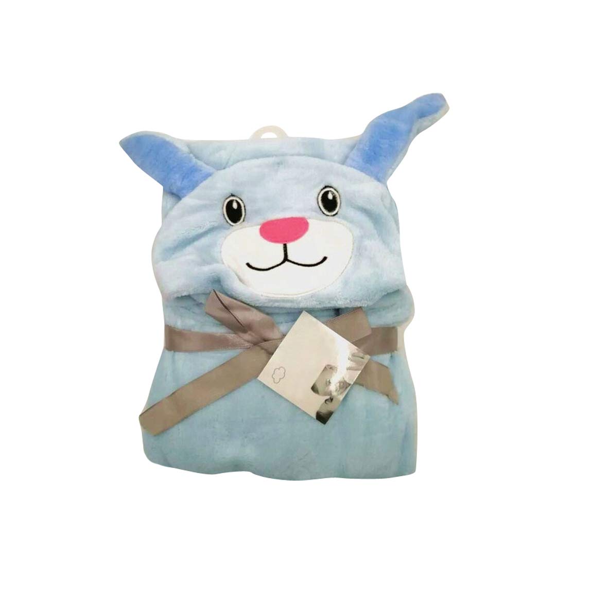 Futaba Cute Fleece Animal Shape Hooded Baby Towel/Bathrobe Gray Blue