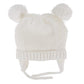 Baby Beanie Earflaps Hat - Infant Toddler Girls Boys Soft Warm Knit Hat Kids Winter Hat With Fleece Lining (White,L)