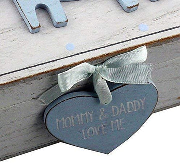 Oaktree Gifts Baby Boy Wooden Memories Keepsake Box Vintage Style