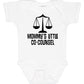 Inktastic Mommy Little Co Counsel Lawyer Baby Bodysuit, 0020 White, 6 Months